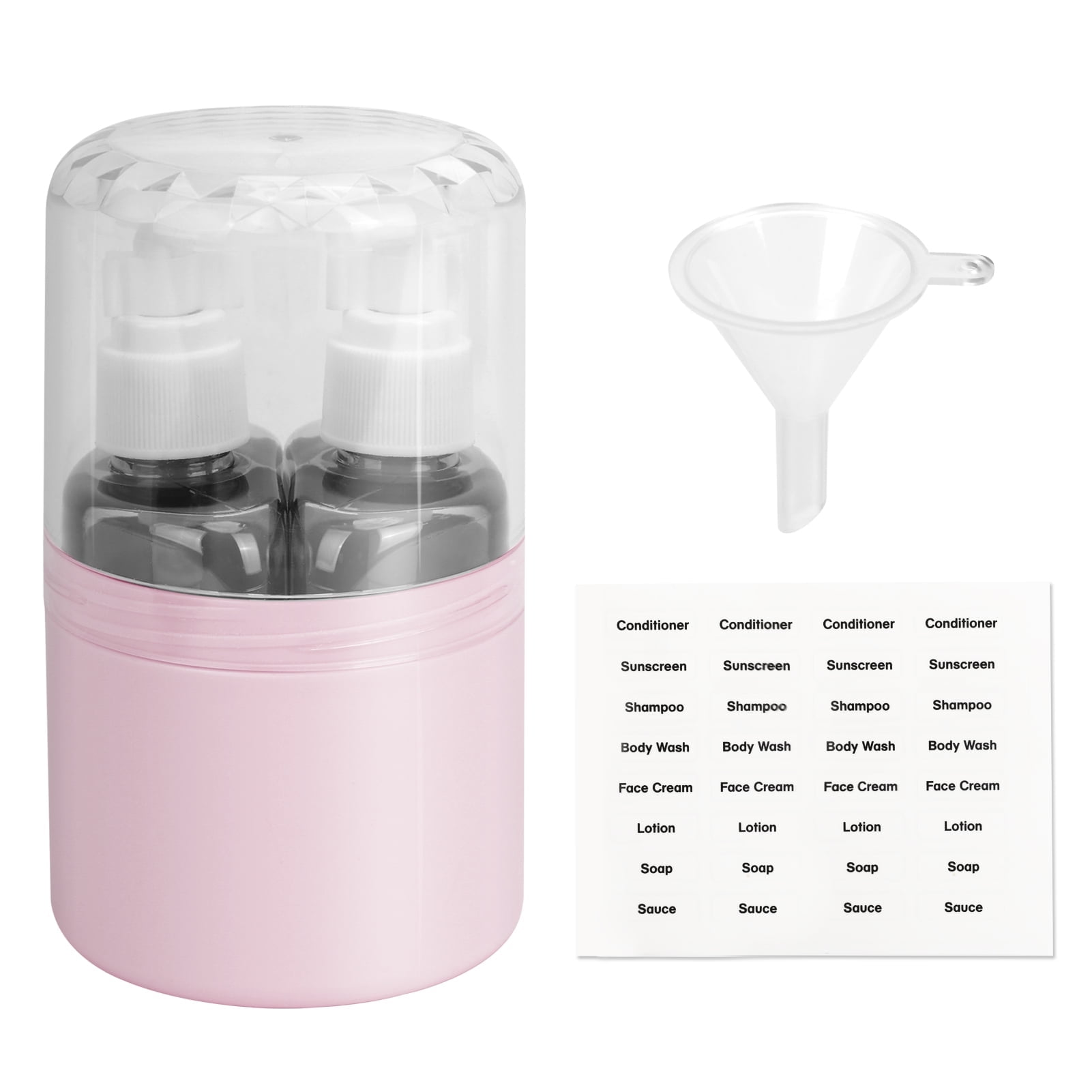 Refillable Toiletry Containers Skycase Travel Bottles for Toiletries - 2 in 1Travel Size Toiletries ...