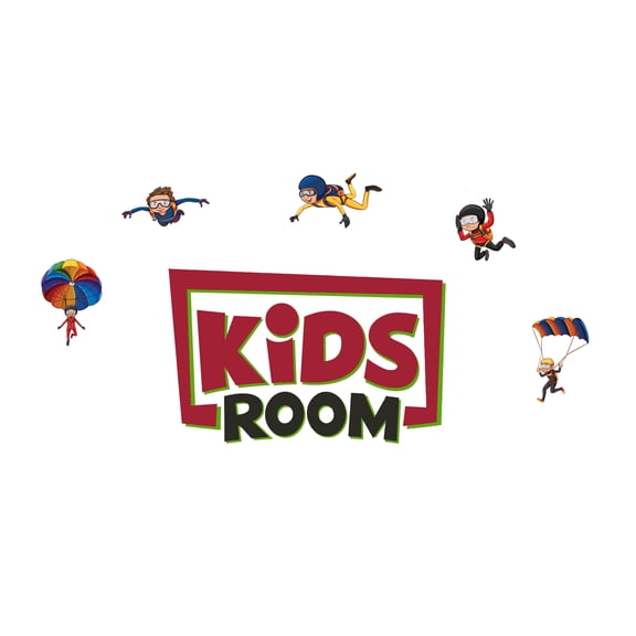 Skydivers Kids Room Wall Decal - Vinyl Wall Sticker Skydiving Wall Art - Modern Design Sport Decor for Kids Room , Bedroom,Boys Girls Room-Easy to Apply and Remove-Size : 10" x 5".