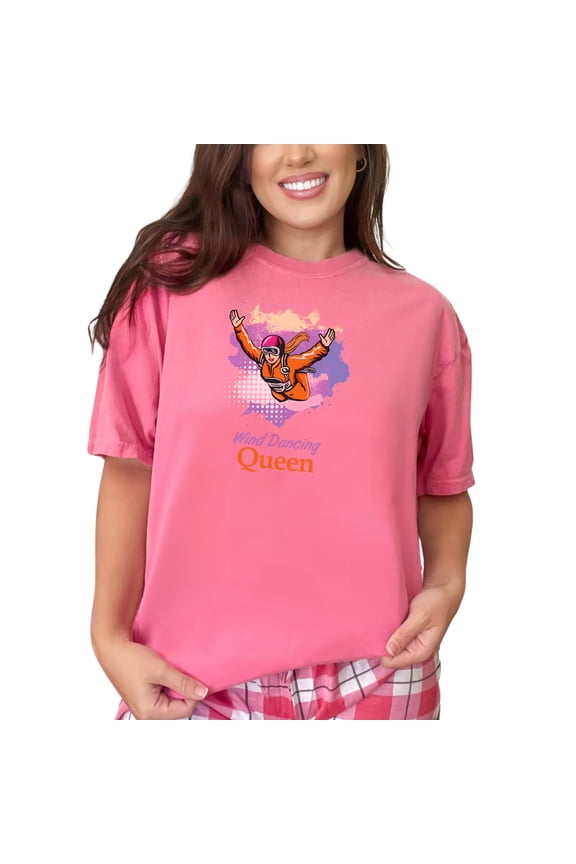 Skydiving Adventure Wind Dancing, Crunchberry Comfort Colors T-Shirt, Medium