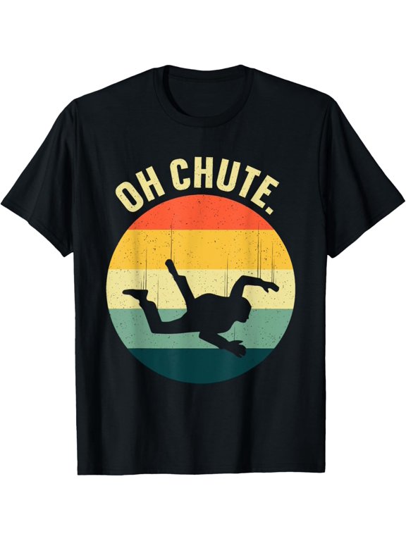 Skydiving Art For Men Women Parachute Skydiver Paragliding T-Shirt men and women can wear, black, white, gifts