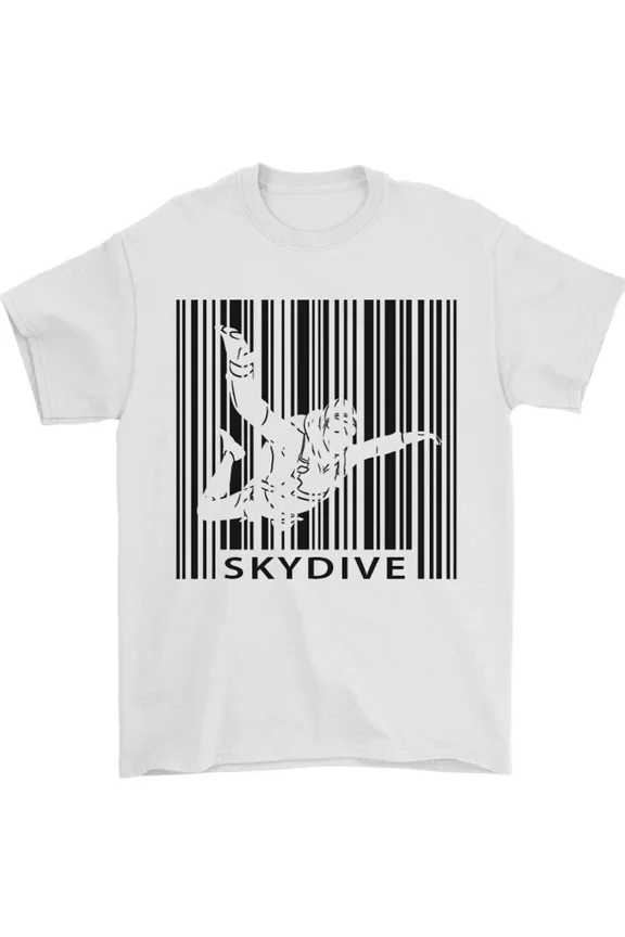 Skydiving Barcode Skydive Skydiver Freefall T-Shirt
