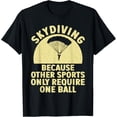 thumbnail image 1 of Skydiving Design For Men Women Skydiver Parachute Sky Diving T-Shirt men and women can wear, black, white, gifts, 1 of 4
