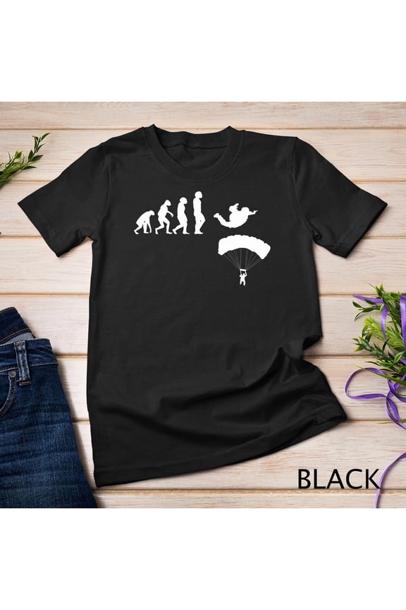 Skydiving Evolution Skydiver Parachute Sport Action Graphic Tee,for unisex up to 5XL
