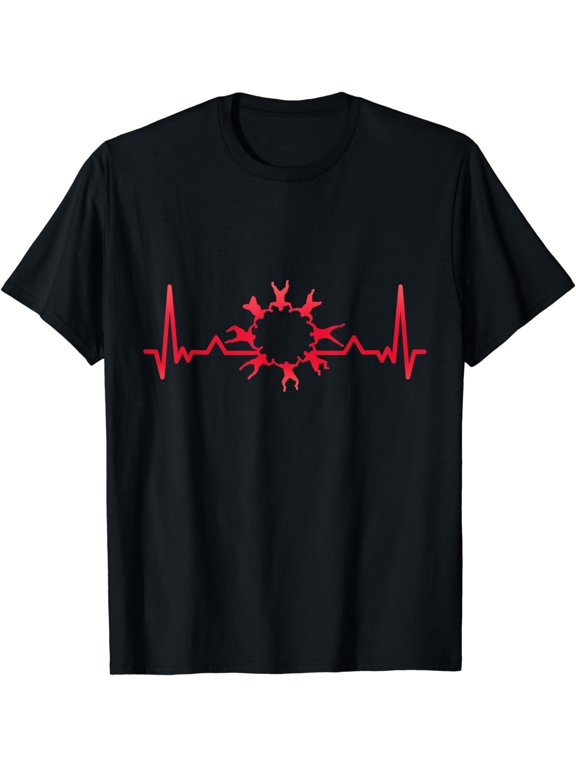 Skydiving Heartbeat Line T-Shirt
