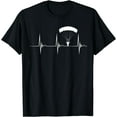 thumbnail image 1 of Skydiving Heartbeat Skydiver Skydive EKG Pulse Jump T-Shirt Black Medium, 1 of 4