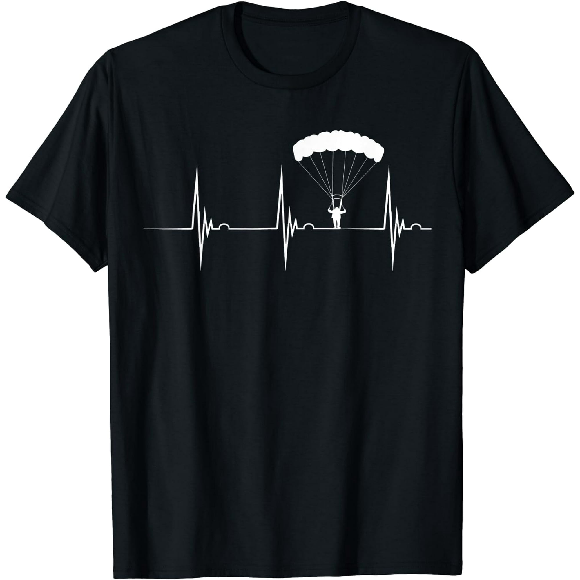 Skydiving Heartbeat Skydiver Skydive EKG Pulse Jump pure cotton TShirt