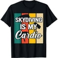 thumbnail image 1 of Skydiving Is My Cardio Men's Short Sleeve Black T-Shirt Cotton Tee, 1 of 5