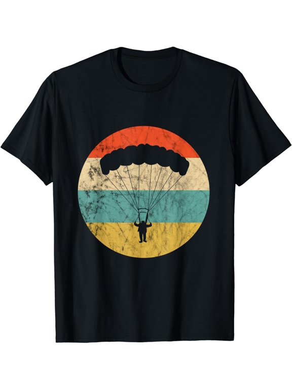 Skydiving Retro Vintage Paragliding Parachute Skydive T-Shirt