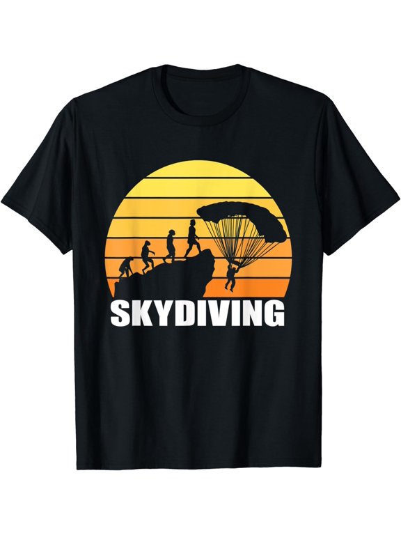 Skydiving Skydiver Evolution Sunset Paragliding Parachute T-Shirt