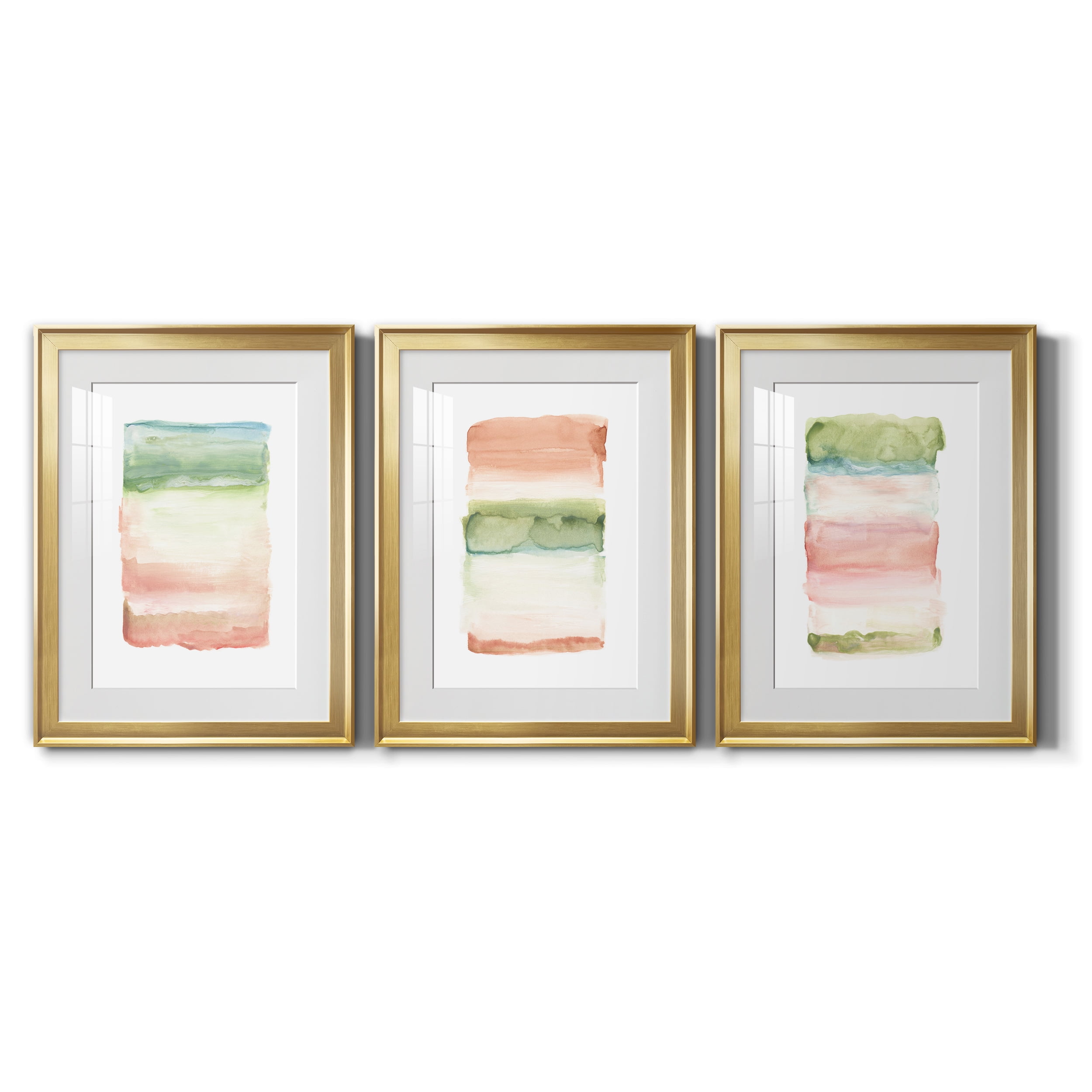 Skye I Premium Framed Prints Set of 3 - Ready to Hang - 18 x 24 Each - Gold Frame