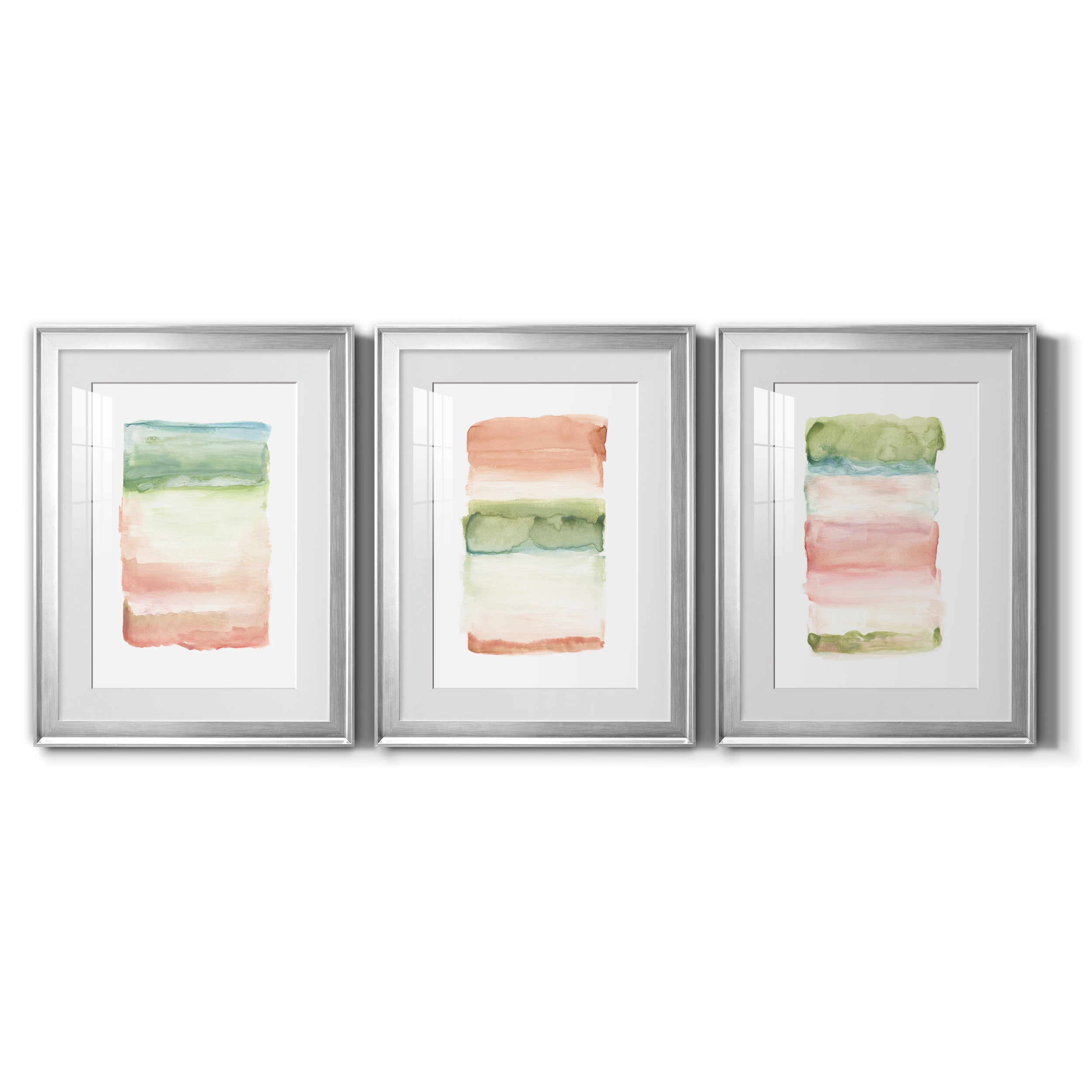 Skye I Premium Framed Prints Set of 3 - Ready to Hang - 22 x 30 Each - Silver Frame
