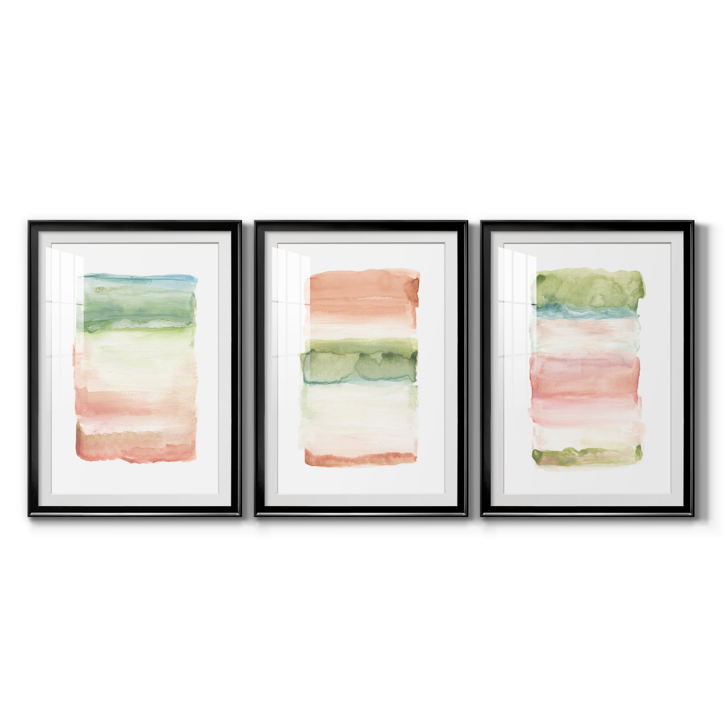 Skye I Premium Framed Prints Set of 3 - Ready to Hang - 26.5 x 36.5 Each - Black Frame
