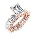 thumbnail image 1 of Skye - Moissanite Emerald Cut Lab Diamond Eternity Engagement Ring, 1 of 4