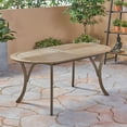 thumbnail image 1 of Skye Outdoor 70'' Acacia Wood Round Dining Table, Grey, 1 of 7