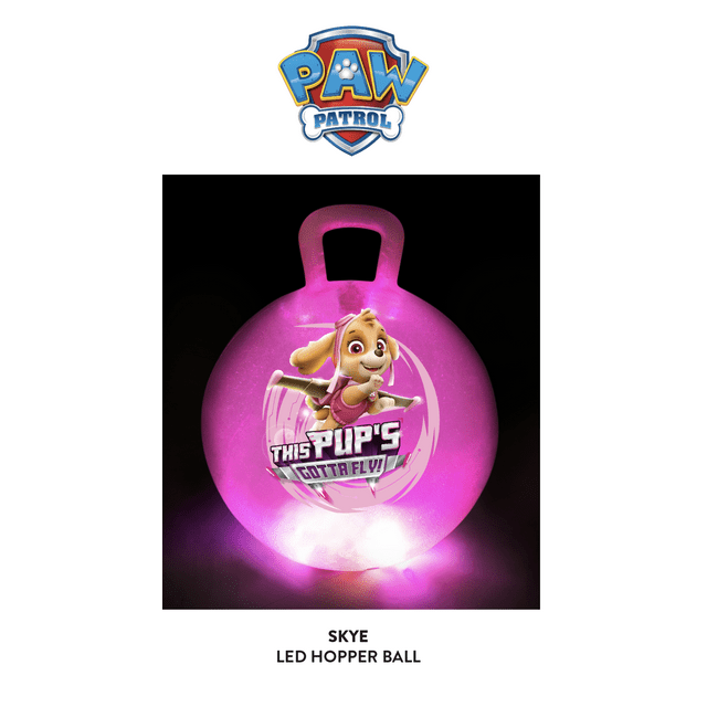 Skye Paw Patrol LED Hopper Ball by Flybar, Indoor and Outdoor Toy, For Kids, Ages 3+