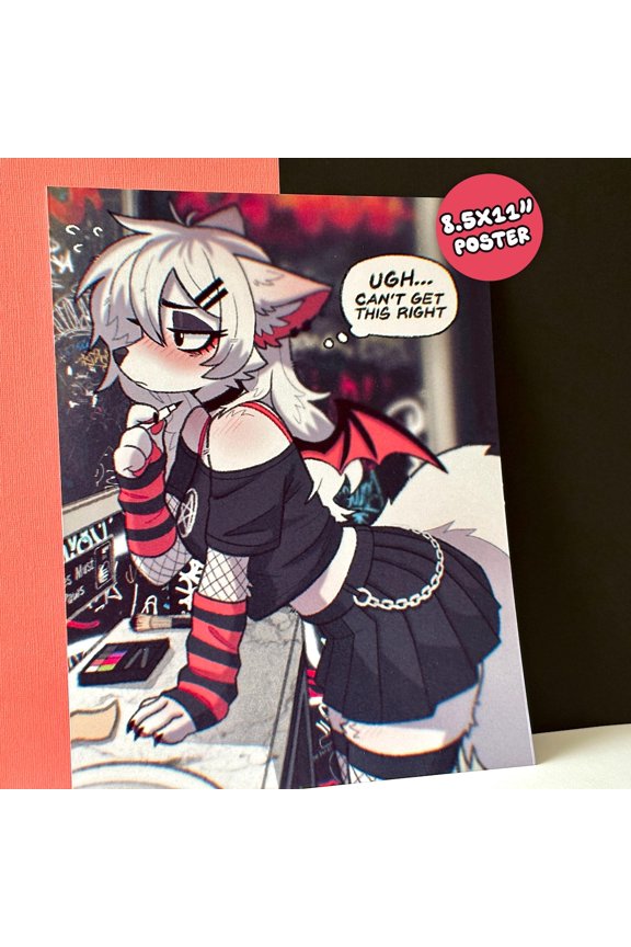Skye Rave Furry Poster Print, Unframed Paper Poster 11x14in