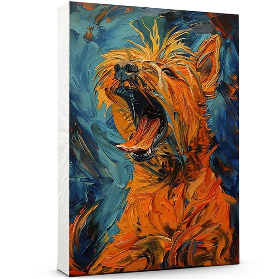Skye Terrier Dog Art Print Poster - Skye Terrier Dog Canvas Wall Art For Bedroom Decor - Vintage Home Decor - House Warming Gifts New Home