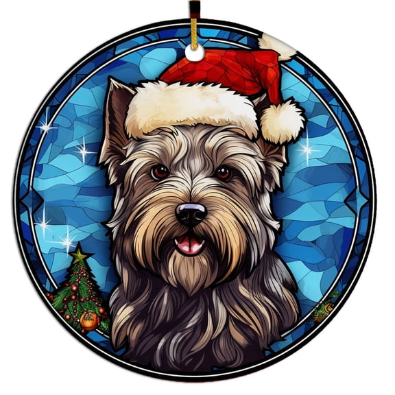 Skye Terrier Dog Christmas Ornament, Pet Lover Holiday Keepsake, Christmas Tree Decor