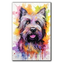 Skye Terrier Dog Gift - Art Bedroom - Graffiti Dog Wall Art For Living Room Large Size Modern Home Wall Decor Abstract Canvas Wall Art Ready to Hang Size 11''x17'', 24''x36''