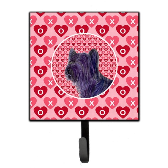 Skye Terrier Hearts Love and Valentines Day Portrait Leash or Key Holder