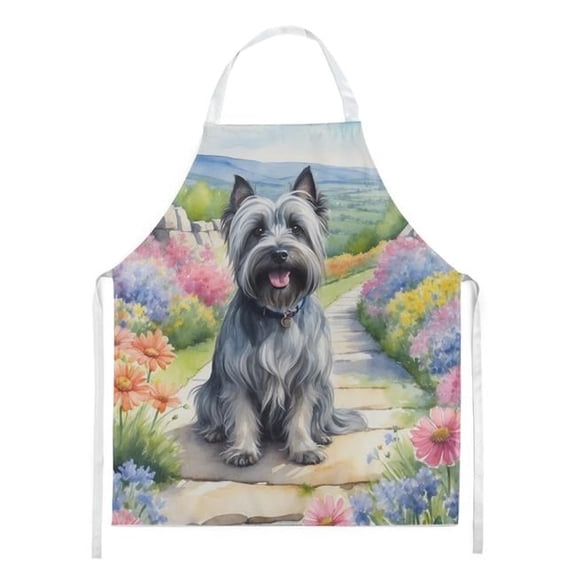 Skye Terrier Spring Path Apron 27 in x 30 in