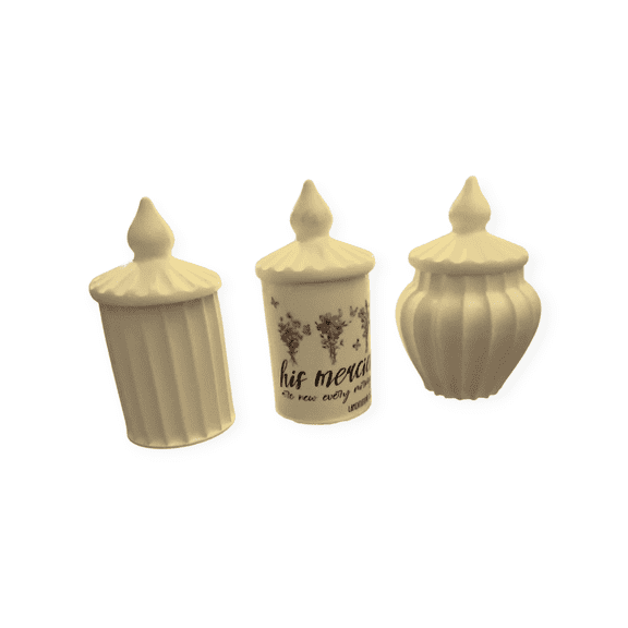 Skye's Creations Ceramic Cream Vases, Set of 3
