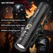 Skyfire Rechargeable Flashlight with Ignition Lens, Ultra-High Lumen LED, Tactical Design, 1PC