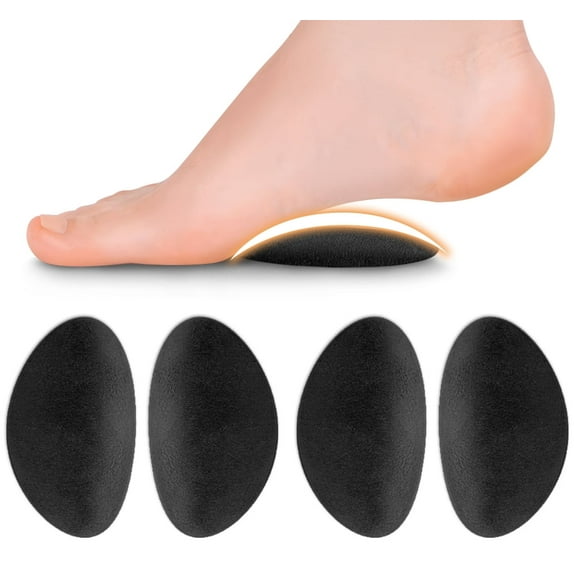 Skyfoot Arch Support Inserts, for Flat Feet, Plantar Fasciitis, Foot Pain Relief, 2 Pairs, Black