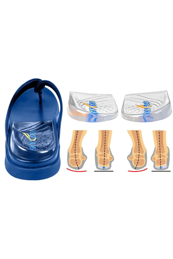 Heel Wedges Inserts for Supination, Re-Usable Adhesive Shoe Insoles for Bow legs
