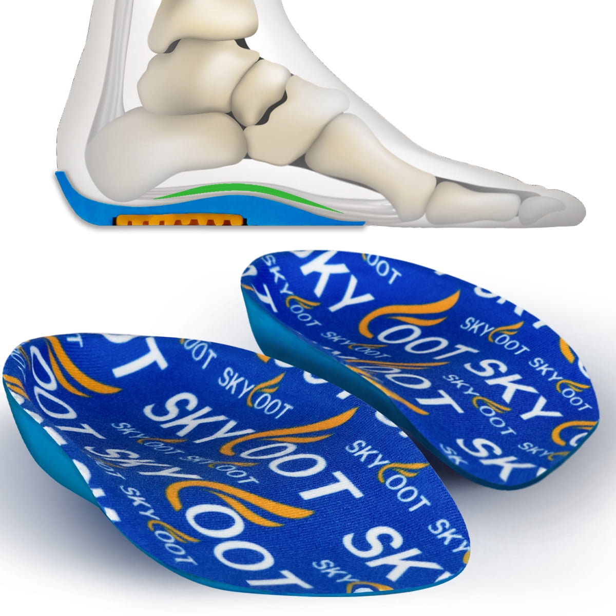Skyfoot Orthotic Plantar Fasciitis Shoe Inserts, Heel Cup Cushions