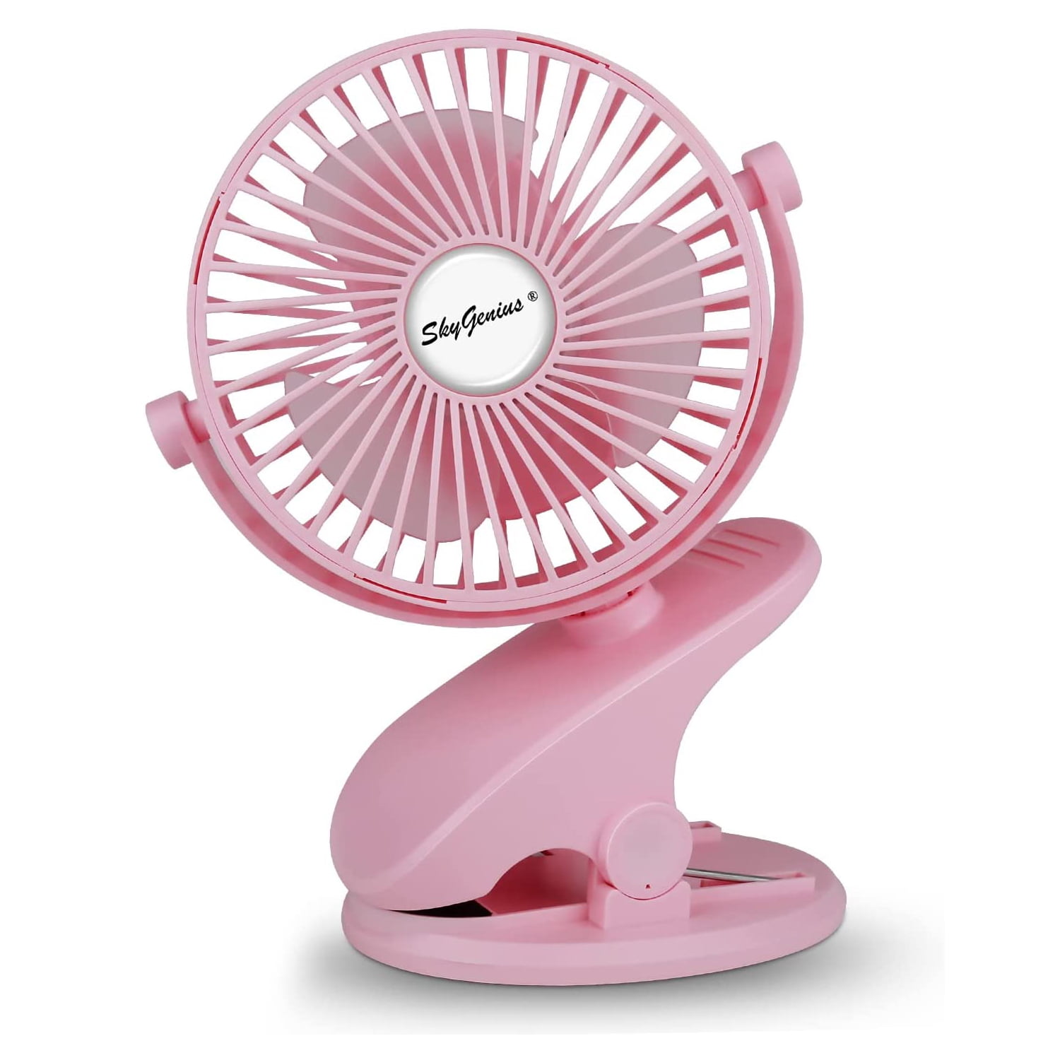 Skygenius 3-Speed Battery Operated Clip-on Tabletop Fan