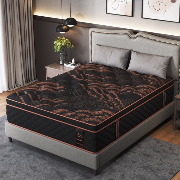 Skyhedon 14" Queen Mattress Hybrid Mattress Medium Firm Mattress in a Box Gel Memory Foam Pressure Relief Motion Isolation