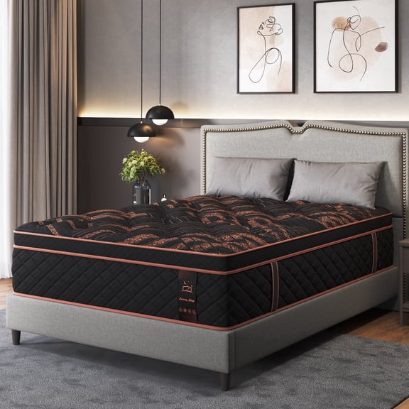 Skyhedon 14" Queen Mattress Hybrid Mattress Medium Firm Mattress in a Box Gel Memory Foam Pressure Relief Motion Isolation