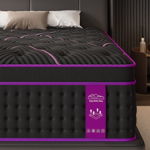 Skyhedon Queen Size Mattress 14inch Hybrid Mattress Medium Firm Gel Memory Foam Pocket Innerspring For Pressure Relief Motion Isolation,Adult