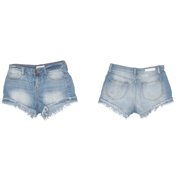 Skyhi Womens LIGHT BLUE Denim Jean Shorts 1 Button Size 12