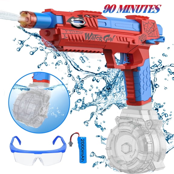 Skyhot Electric Water Blaster for Kids, 500cc High Capacity Squirt Blasters Super Water Blaster with Goggle, Summer Outdoor Swimming Pool Water Toy Kids 8+, Blue