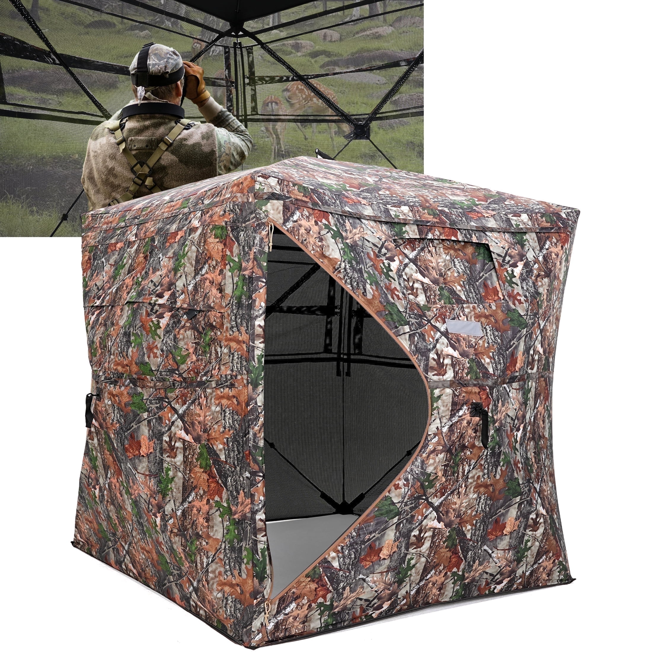 Walmart sales :  Skyhot Hunting Blind,58.3 inch 270 Degree See Through Ground Tent for 3 Persons with Carrying Bag