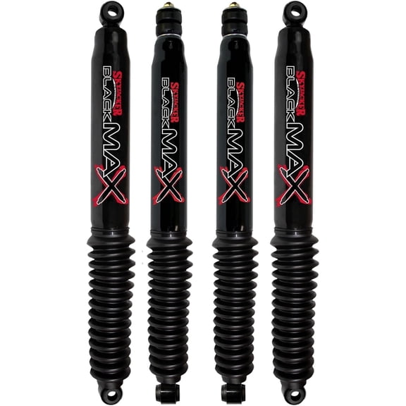 Skyjacker Set of Front and Rear Black Max Twin Tube Foam Cell Hydraulic Shocks Compatible with Stock Height 2018-2026 Jeep Wrangler JL & 2020-2026 Jeep Gladiator JT
