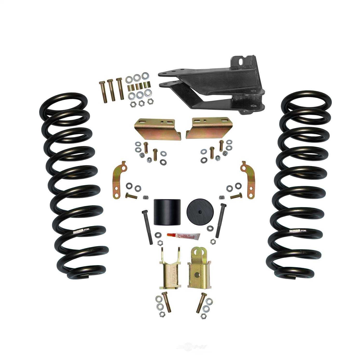 Skyjacker Suspensions F1720VBK-E 2.5 in. Front Leveling Kit With Shock Extension Brackets