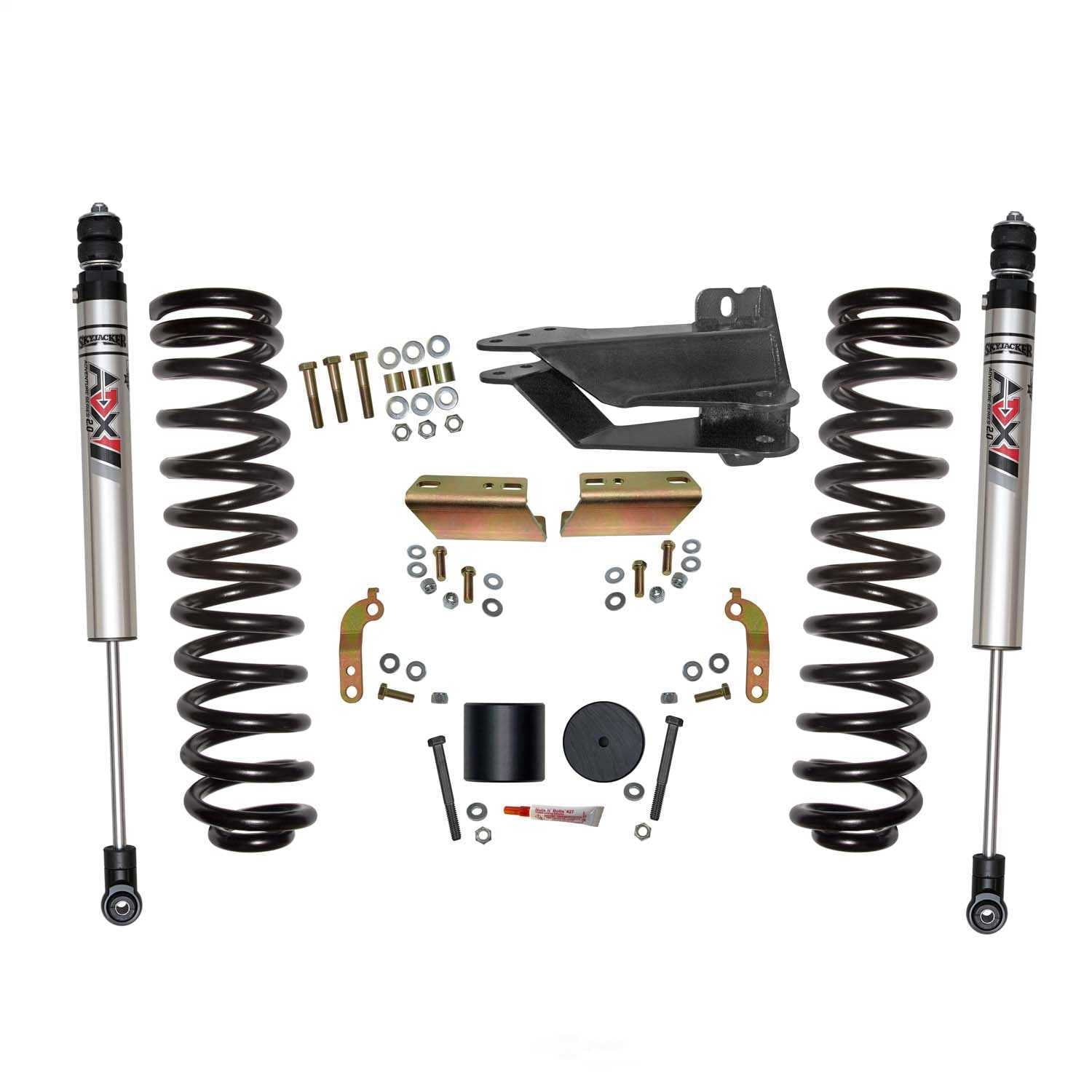 Skyjacker Suspensions F1725VBK-XM 2.5 In. Front Leveling Kit With ADX M2.0 Aluminum Monotube Shocks