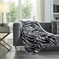 thumbnail image 1 of Skyla Throw Zebra Polyester 50 In X 60 In Reverse Sherpa Cozy, 1 of 8