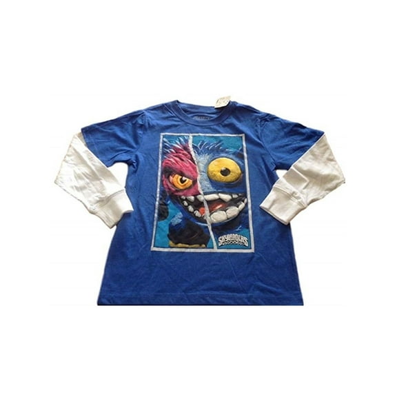 Skylanders Boys' Pop Fizz Split Face Mock Layer T-Shirt (Little Boys & Big Boys)