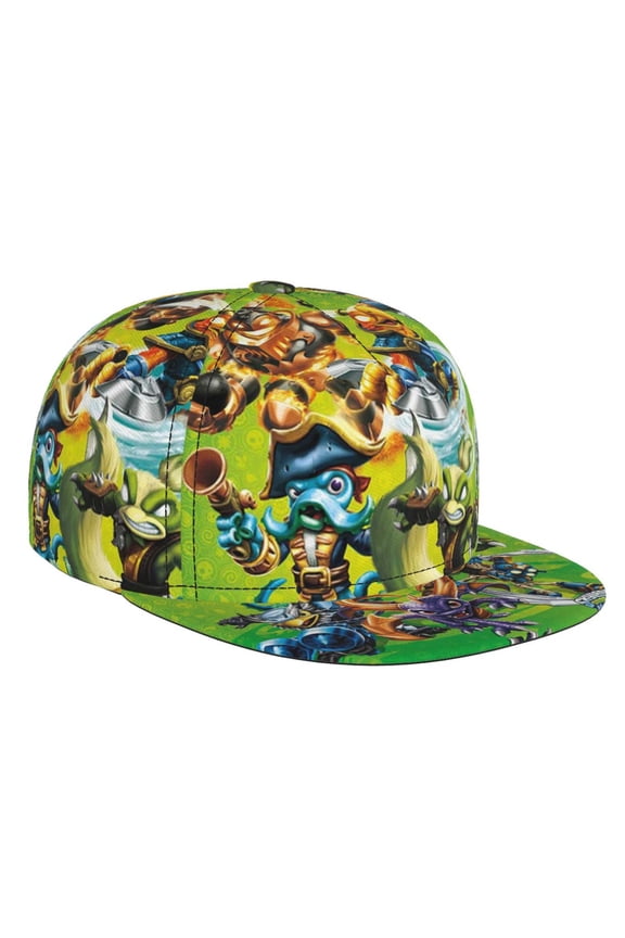 Skylanders Flat Brim Bill Baseball Cap Adjustable Hat Hip Hop Caps for Dad Men Women