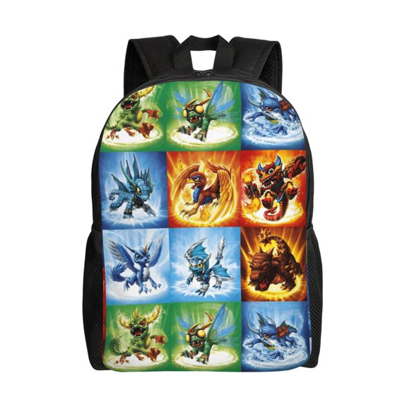 Skylanders Lightweight Backpack Daypack Large Capacity Backpacks Adjustable Shoulder Straps Bags Travel Hiking