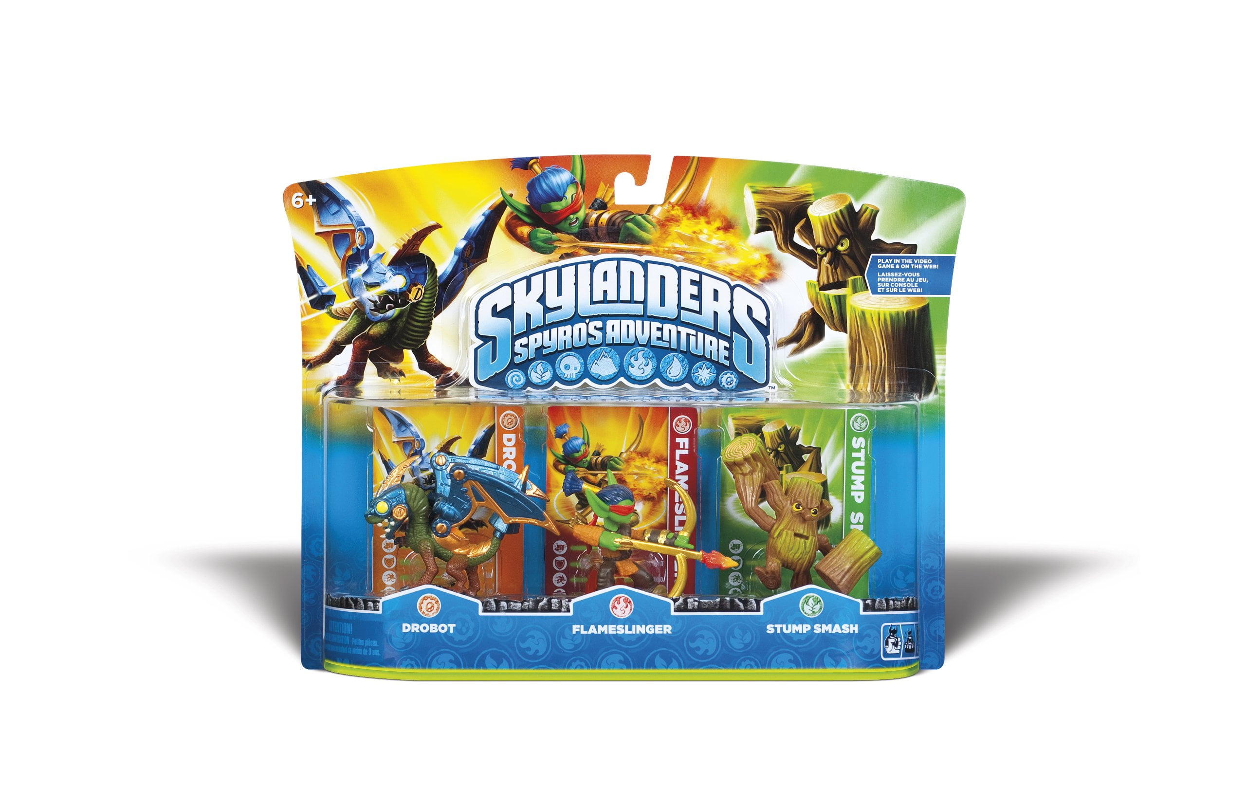 ACTIVISION Skylanders Spyro s Adventure Triple Character Pack Drobot Flameslinger Stump Smash