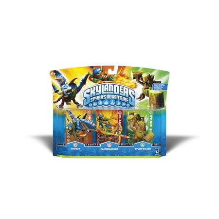 Skylanders Spyro s Adventure Triple Character Pack Drobot Flameslinger Stump Smash