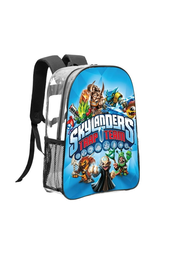 Skylanders Swap Force Pattern Transparent Backpack Lightweight And fashionable Showcasing Personality And Leading The Trend