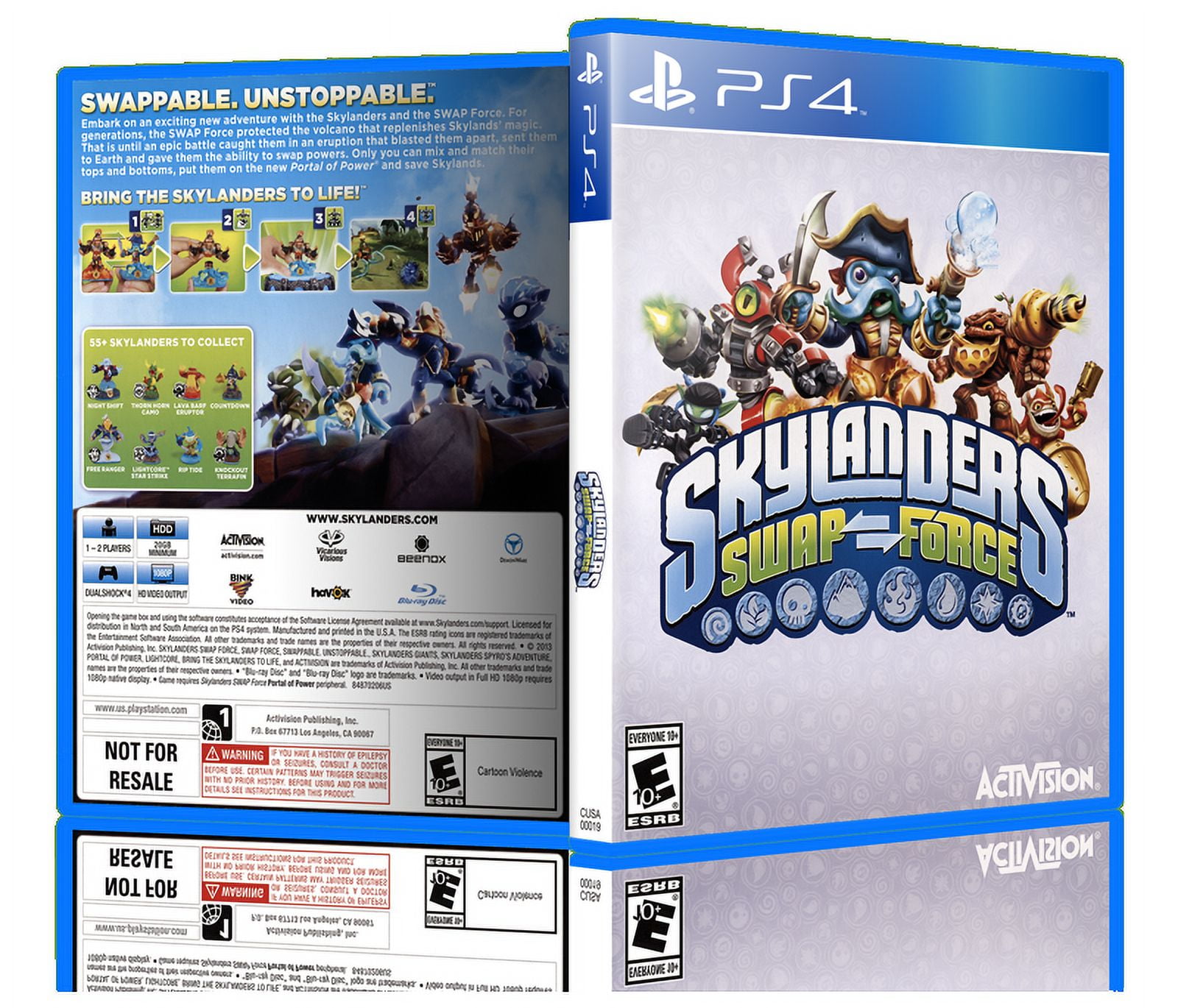 Skylanders: Swap Force Replacement PS4 Cover and Jamaica Ubuy