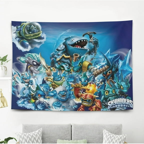 Skylanders Swap Force Tapestry Poster Wall Hanging Art Decor for Living Room Bedroom Dorm Birthday Gift for Kids 80 x 60 inch