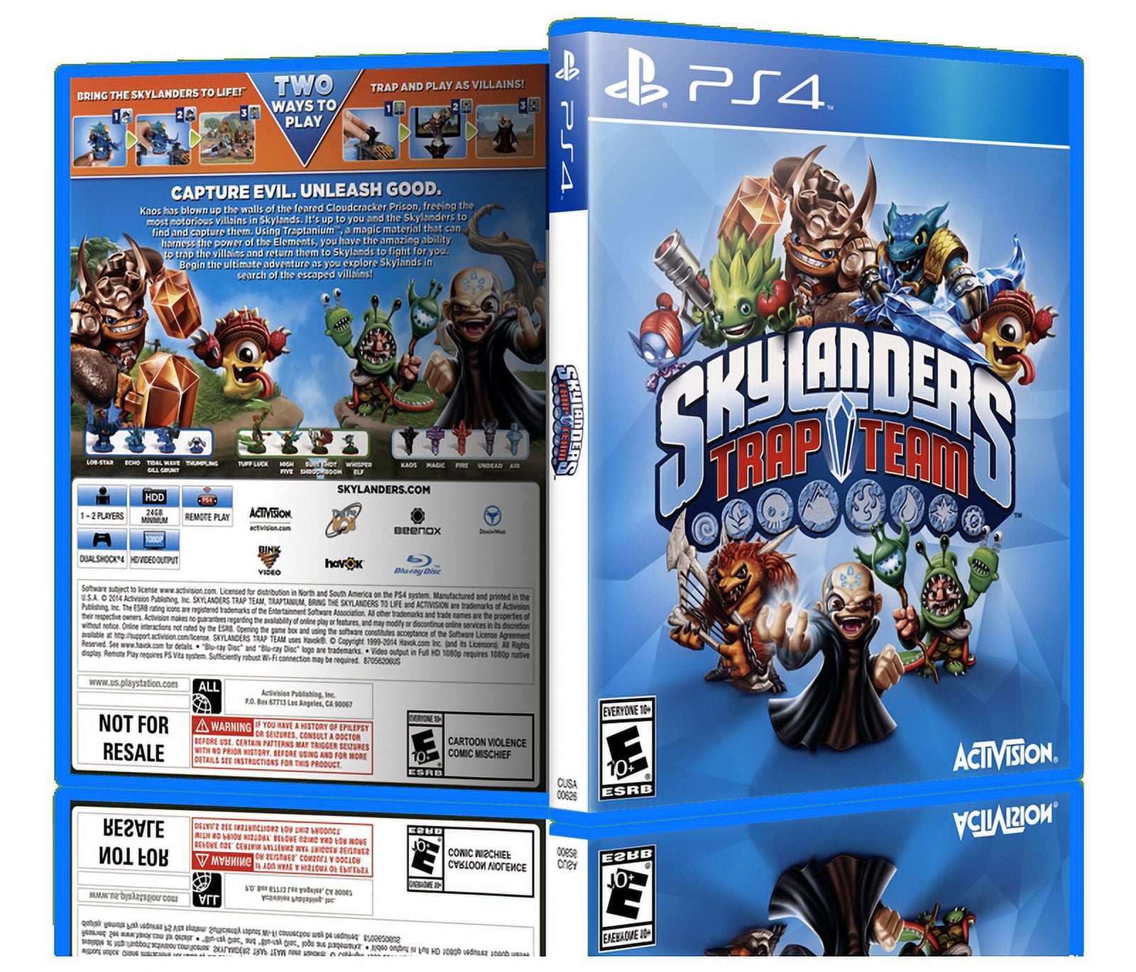 Skylanders: Trap Team Replacement PS4 Cover and Kenya Ubuy